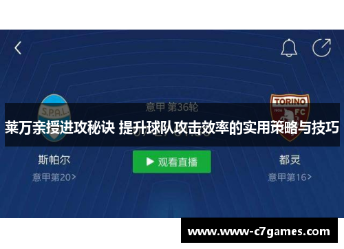 莱万亲授进攻秘诀 提升球队攻击效率的实用策略与技巧 莱万亲授进攻秘诀 提升球队攻击效率的实用策略与技巧